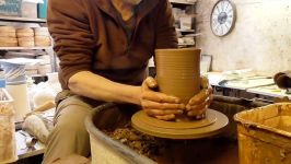 هنر سفال گری  Making some Simple Earthenware Terracotta Clay Pots on the Wheel.