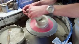 هنر سفال گری  Making a Flower Shaped Pottery Bowl on the Wheel