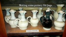 هنر سفال گری  Making some small Pottery Jugs on the Wheel