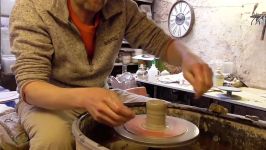 هنر سفال گری  Making some Very Easy Small Pottery Bowls on the Wheel