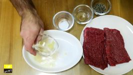 چگونه دستپخت خوبی داشته باشیم استیک گوشت نرم آبدار سس قارچ