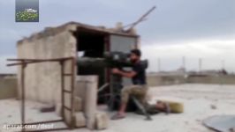 لحظه هدف قرار گرفتن نیروهای ارتش سوریه موشک تاو تروریست های جیش العزه