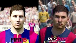 مقیسه فیس های رئال مادرید در fifa 15 pes2015