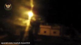 انهدام تانک ارتش سوریه موشک ضد زره کورنت در شب توسط تروریست‌ها
