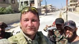 گشت گذار خبرنگار میدانی روس بهمراه تایگرهای ارتش سوریه در شهر خان شیخون