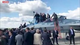 سوخوی 57 سواری اردوغان بازدید پوتین اردوغان جدیدترین جنگنده سوخوی