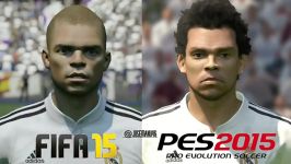 مقایسه چهره بازیکنان در fifa 15 pes 2015