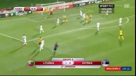 گل بازی لیتوانی 1  استونی 0 مقدماتی یورو 2016