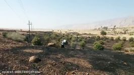 آتش سوزی گسترده در یک باغات شهرستان بهمئی درختان سبزی در آتش سوختند