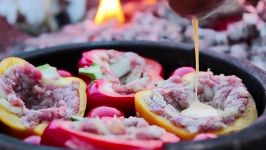 Epic Stuffed Peppers  Cooking Outside on Winter