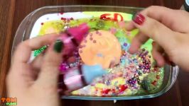 مخلوط کردن اسلایم ها Mixing Makeup and Beads into Slime