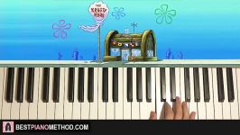 HOW TO PLAY  Spongebob  Krusty Krab Theme Piano Tutorial Lesson