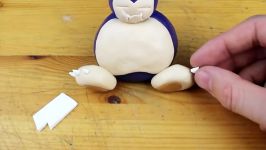 ساخت مجسمه خمیر پلیمری فیمو Snorlax Pokemon