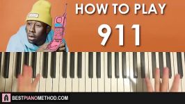 HOW TO PLAY  Tyler The Creator  911 Piano Tutorial Lesson