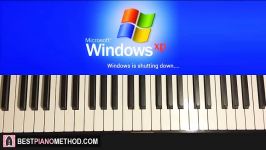 HOW TO PLAY  Windows XP Shutdown Sound Piano Tutorial Lesson