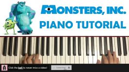 HOW TO PLAY  MONSTERS INC. Theme Piano Tutorial Lesson