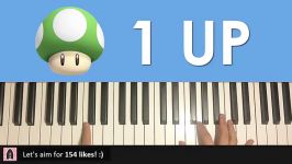 HOW TO PLAY  MARIO 1 UP GREEN MUSHROOM SOUND Piano Tutorial Lesson