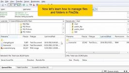 مدیریت فایل در FileZilla