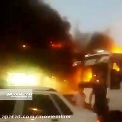 آتش‌سوزی اتوبوس مشهد   زاهدان  مووی ماینر