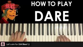 HOW TO PLAY  GORILLAZ  DARE Piano Tutorial Lesson