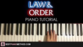 HOW TO PLAY  Law and Order Theme Song Piano Tutorial Lesson