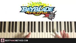 HOW TO PLAY  Beyblade Burst Chouzetsu Opening Piano Tutorial Lesson