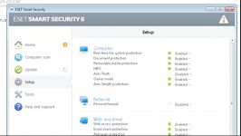 تنظیمات پیشرفته تر در eset Smart Security 6