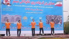 هنرنمایی طناب زنان در همایش بزرگ پیاده روی شبستر