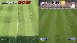 مقایسه گیم پلی بازی 2015 Pes Fifa 15