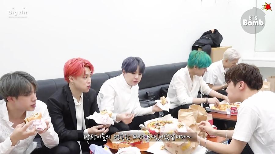 Bangtan bomb bts pizza party بنگتن بمب پیتزا پارتی بی تی اس