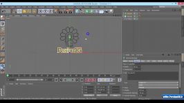 آموزش ساخت لوگوی وبسایت پرشین سی جی برنامۀ Cinema4D.