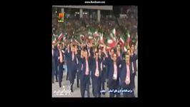 رژه کاروان ایران در مراسم افتتاحیه اینچئون