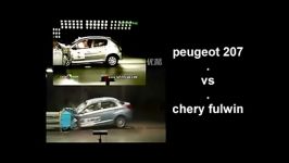 peugeot 207 vs chery fulwin crash تست