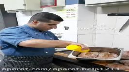 سلام دوستان شف رمضانپور هستم آموزش مرینید استیک گوشت طرز پخت وسرو