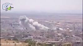 حملات هوایی جنگنده بمب افکن روسی سوری به تروریست ها در ادلب