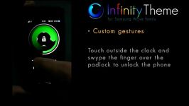 Infinity Theme for Samsung Wave bada 2.0 with live lockscreen and wallpaper