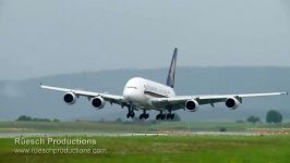 فرود هواپیمای A380 در شرایط وزش بادسنگاپور