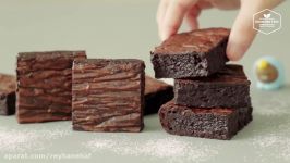 آموزش کیک برونی Fudgy Brownie Recipe