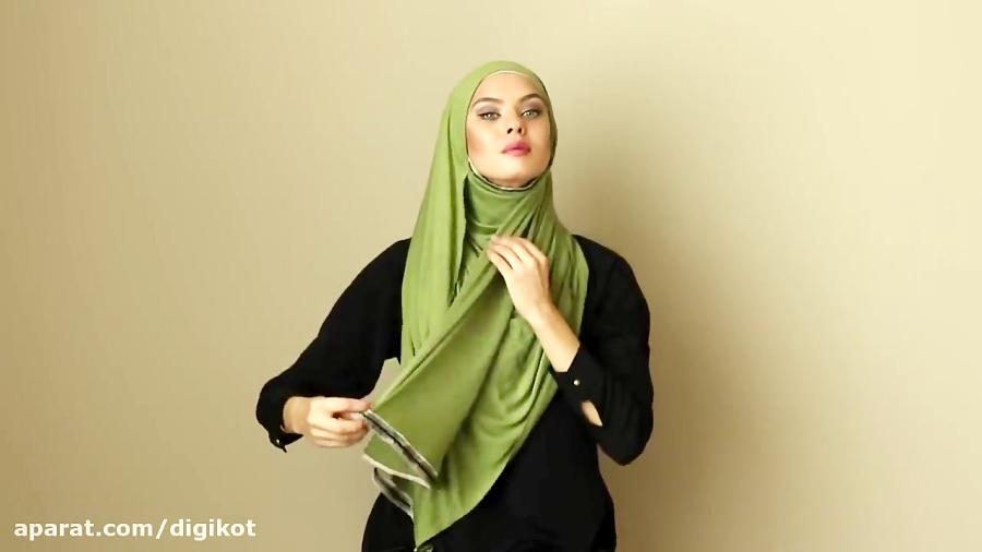 مدل زیبا شیک بستن شال روسری برای خانم های شاغل