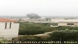 بمباران هوایی مقر تروریست‌های جبهه النصره در کفر نبل . ادلب