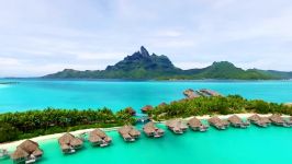 در 2 دقیقه به جزیره فوق العاده زیبای بورا بورا فرانسه سفر کنید Bora Bora Island