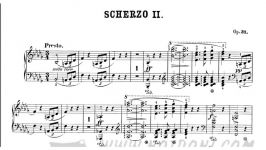 نت قطعه Scherzo N 2 In﻿ B Flat Minor Op 31 شوپن