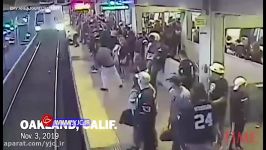 نجات باورنکردنی مسافر چند ثانیه قبل رسیدن قطار