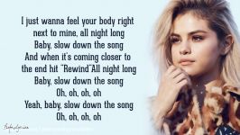 Selena Gomez  Slow Down Lyrics