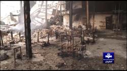 اغتشاشگران کارگاه دوخت لباس در اصفهان را آتش زدند