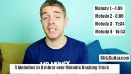 Four Melodies in D minor over Melodic Backing Track  Fingerstyle Solo Ep.2