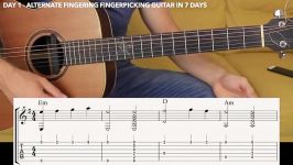 DAY 1  Alternate Fingering ... FINGERPICKING GUITAR IN 7 DAYS