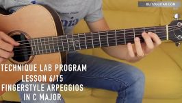 MODULE 615  Fingerstyle Arpeggios in C major ... TECHNIQUE LAB PROGRAM