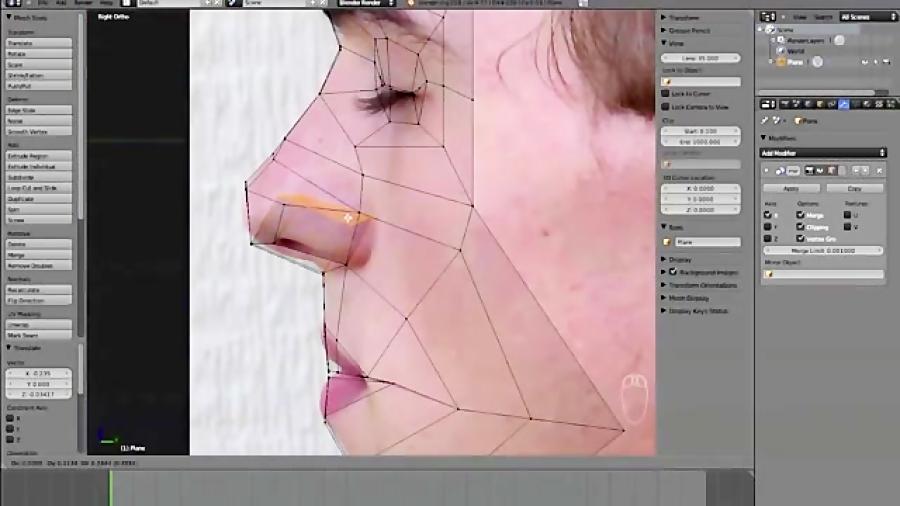 مدلینگ سر صورت بلندر modeling blender
