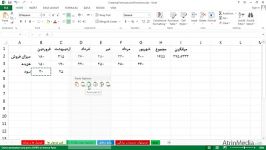 آموزش کپی کردن فرمول ها به سلولهای همجوار در اکسل 2013